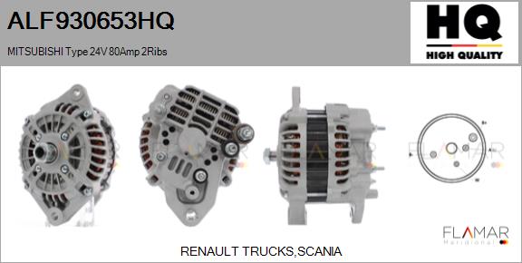 Generator / Alternator ALF930653HQ FLAMAR