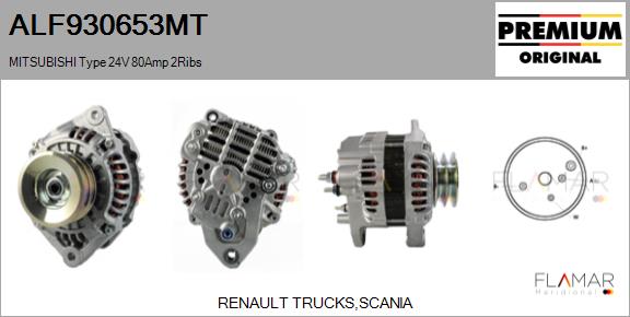 Generator / Alternator ALF930653MT FLAMAR