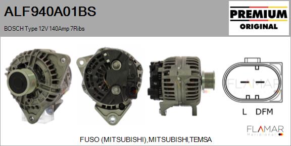 Generator / Alternator ALF940A01BS FLAMAR