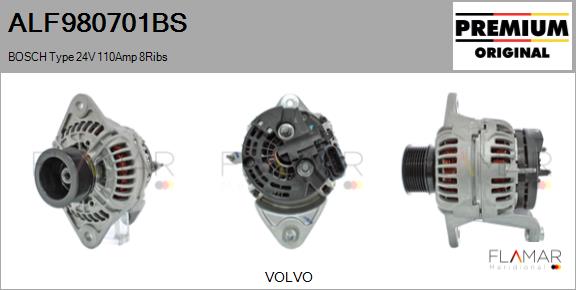 Generator / Alternator ALF980701BS FLAMAR