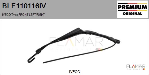 Brat stergator, parbriz BLF110116IV FLAMAR