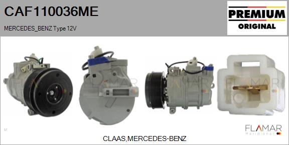 Compresor, climatizare CAF110036ME FLAMAR