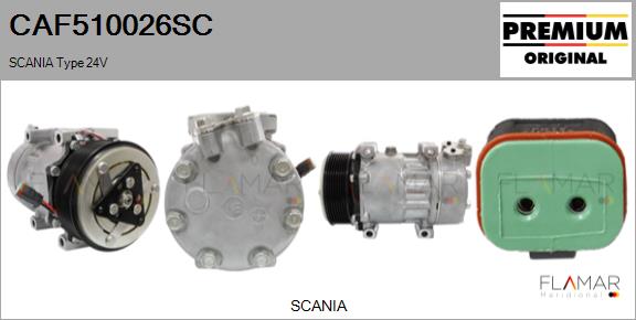 Compresor, climatizare CAF510026SC FLAMAR
