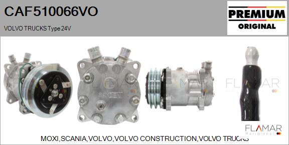 Compresor, climatizare CAF510066VO FLAMAR