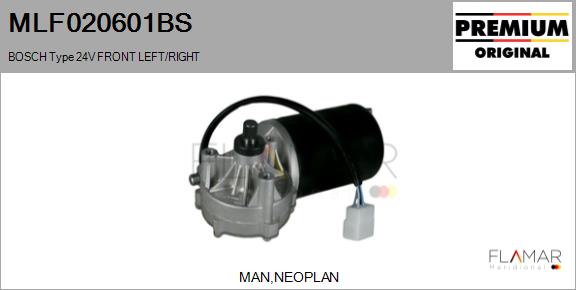 Motor stergator MLF020601BS FLAMAR