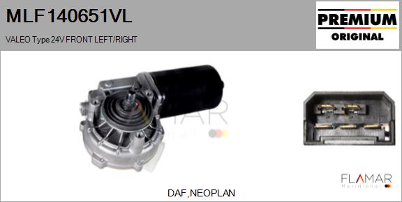Motor stergator MLF140651VL FLAMAR
