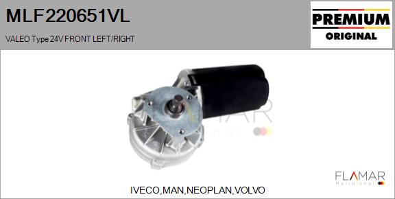 Motor stergator MLF220651VL FLAMAR