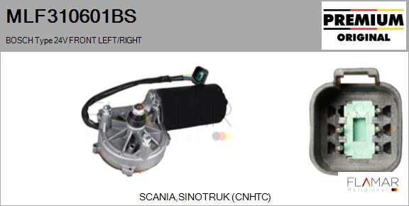 Motor stergator MLF310601BS FLAMAR