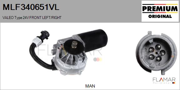Motor stergator MLF340651VL FLAMAR