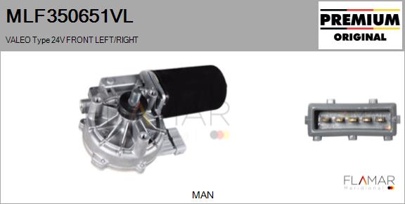Motor stergator MLF350651VL FLAMAR