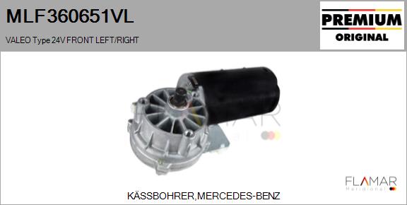 Motor stergator MLF360651VL FLAMAR