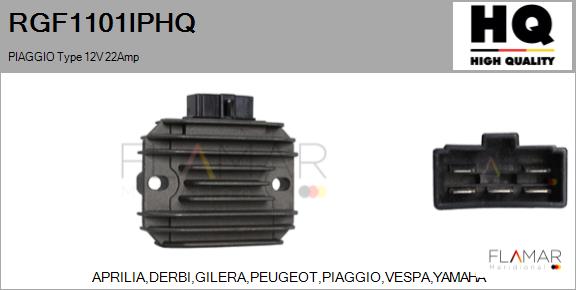 Regulator, alternator RGF1101IPHQ FLAMAR