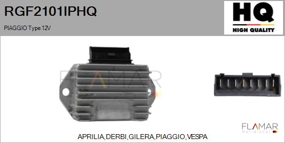 Regulator, alternator RGF2101IPHQ FLAMAR