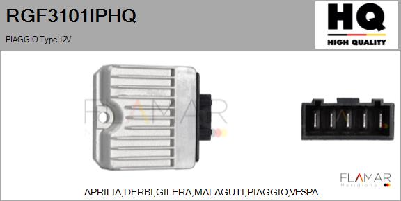 Regulator, alternator RGF3101IPHQ FLAMAR