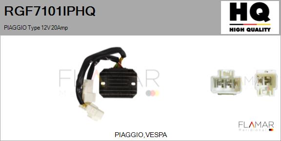 Regulator, alternator RGF7101IPHQ FLAMAR