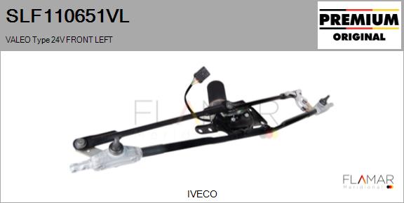 Sistem stergator parbriz SLF110651VL FLAMAR