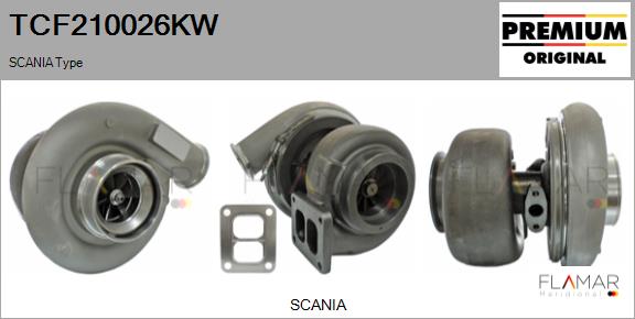 Compresor,sistem de supraalimentare TCF210026KW FLAMAR