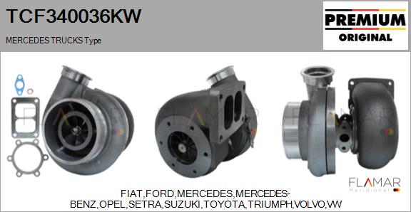 Compresor,sistem de supraalimentare TCF340036KW FLAMAR
