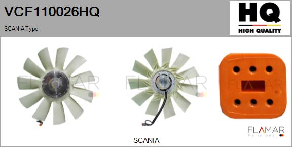 Cupla, ventilator radiator VCF110026HQ FLAMAR