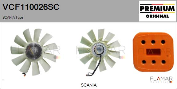 Cupla, ventilator radiator VCF110026SC FLAMAR