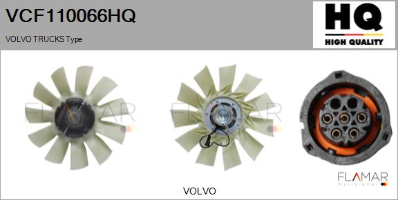 Cupla, ventilator radiator VCF110066HQ FLAMAR