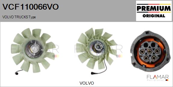Cupla, ventilator radiator VCF110066VO FLAMAR