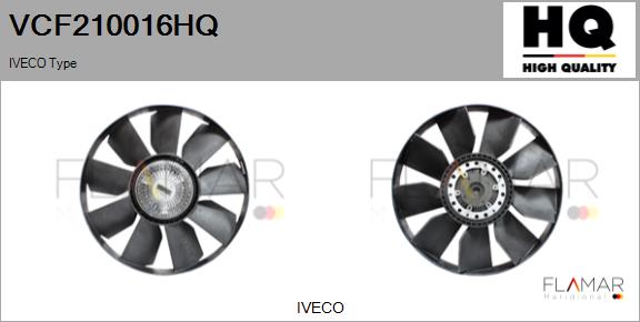 Cupla, ventilator radiator VCF210016HQ FLAMAR