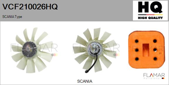 Cupla, ventilator radiator VCF210026HQ FLAMAR