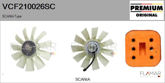 Cupla, ventilator radiator VCF210026SC FLAMAR
