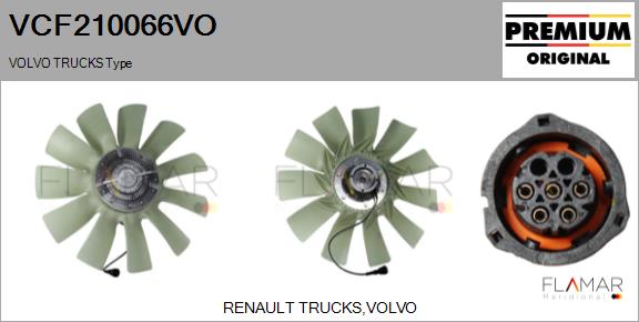 Cupla, ventilator radiator VCF210066VO FLAMAR