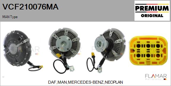 Cupla, ventilator radiator VCF210076MA FLAMAR