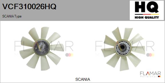 Cupla, ventilator radiator VCF310026HQ FLAMAR