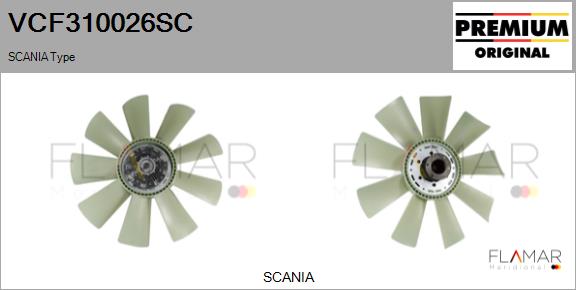 Cupla, ventilator radiator VCF310026SC FLAMAR