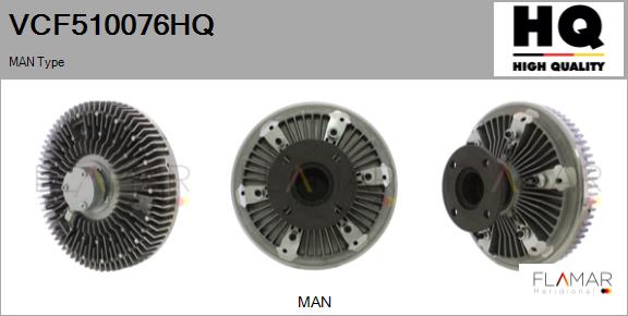 Cupla, ventilator radiator VCF510076HQ FLAMAR