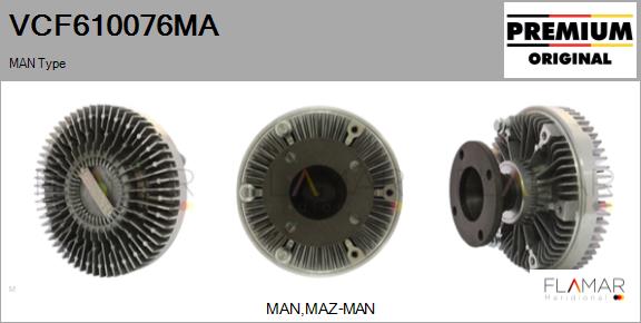Cupla, ventilator radiator VCF610076MA FLAMAR