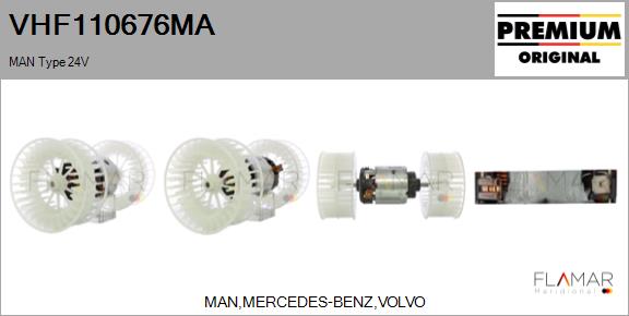 Ventilator, habitaclu VHF110676MA FLAMAR
