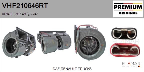 Ventilator, habitaclu VHF210646RT FLAMAR