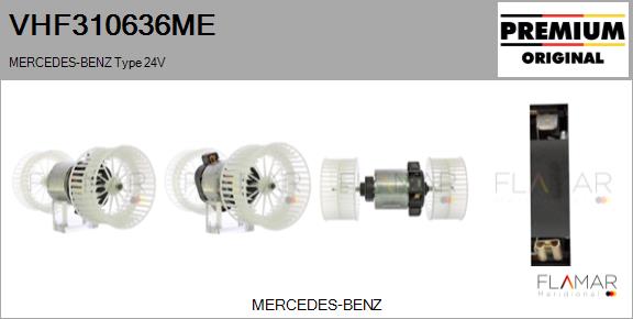 Ventilator, habitaclu VHF310636ME FLAMAR