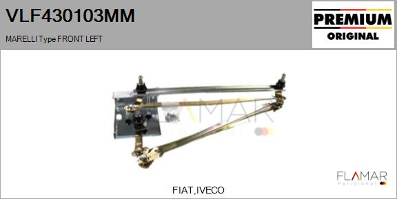 Legaturi stergator parbriz VLF430103MM FLAMAR
