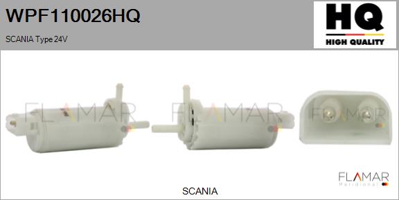 Pompa de apa,spalare parbriz WPF110026HQ FLAMAR