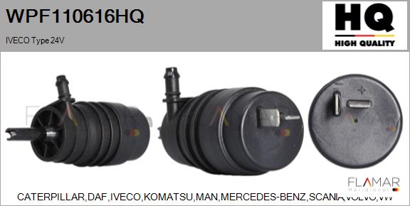 Pompa de apa,spalare parbriz WPF110616HQ FLAMAR
