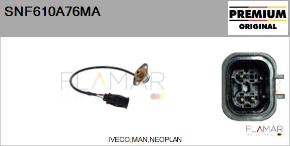 Senzor, presiune galerie admisie SNF610A76MA FLAMAR