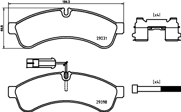 Set placute frana,frana disc MDB3927 MINTEX