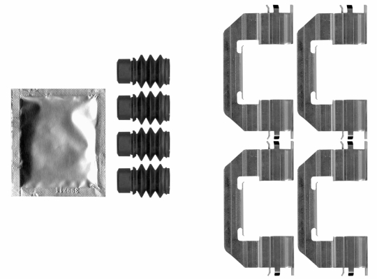 Set accesorii, placute frana MBA0011 MINTEX