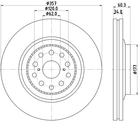 Disc frana MDC2269L MINTEX