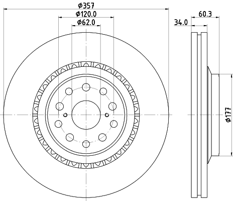 Disc frana MDC2269R MINTEX