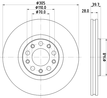 Disc frana MDC2823C MINTEX