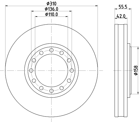 Disc frana MDC2967C MINTEX
