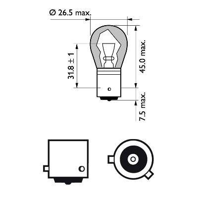 Bec, semnalizator 12496SVB2 PHILIPS