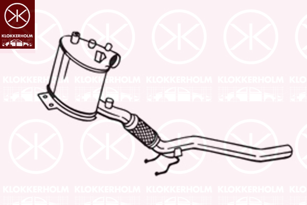 Filtru funingine/particule, sist.de esapament 095-129 KLOKKERHOLM